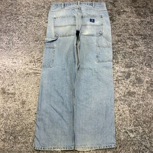 Rural King Carpenter Jeans Mens 32x30 Blue Faded Distressed Workwear Skater Y2K